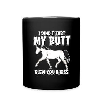 Sports équestres à cheval drôle - Mug uni - noir - Devant