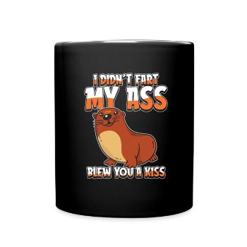 Humour de loutre Je n’ai pas pété mes fesses t’a soufflé un baiser - Mug uni - noir - Devant