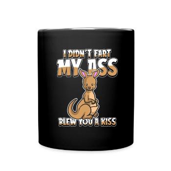 Kangaroo puns - Full Colour Mug - black - Front
