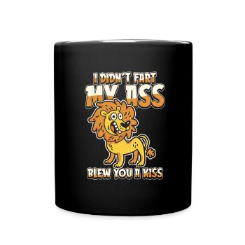 Léo drôle je n’ai pas pété mes fesses t’a soufflé un baiser - Mug uni - noir - Devant