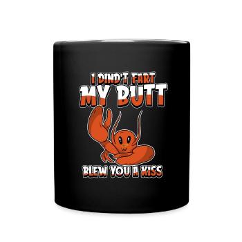 Hummer Lobster Humor - Tasse einfarbig - Schwarz - Vorne