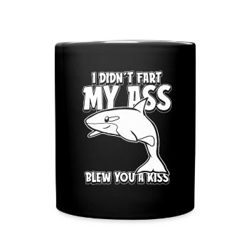 Shark Ironic - Full Colour Mug - black - Front