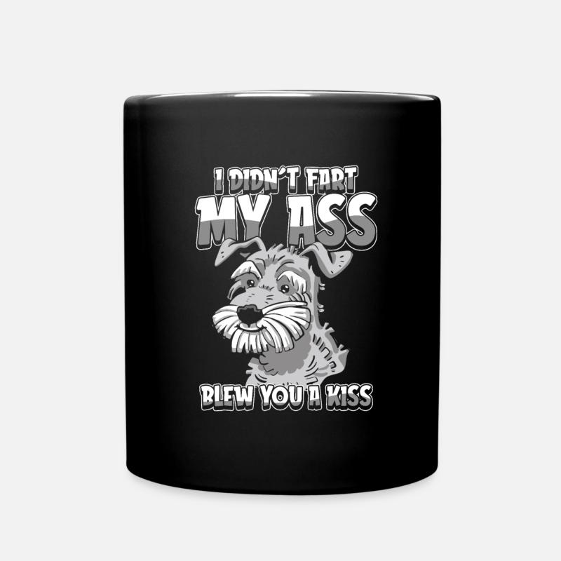 Schnauzer Hund Lustig - Tasse einfarbig - Schwarz
