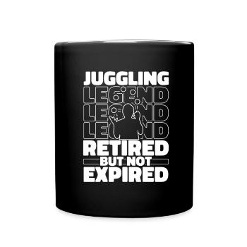 Jonglerie à la retraite - Mug uni - noir - Devant
