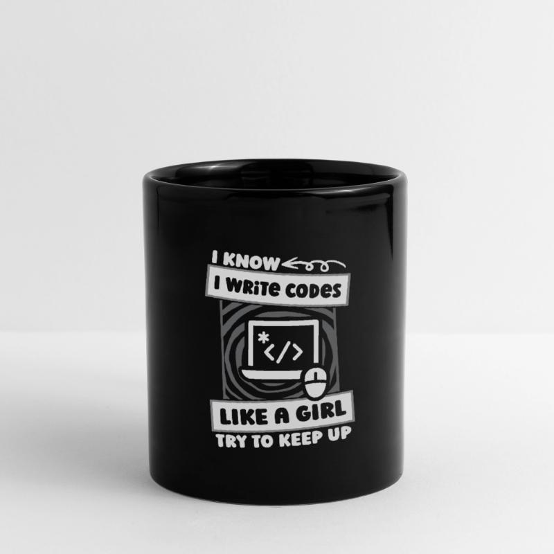 Developer Coder Programmer Girl Full Colour Mug
