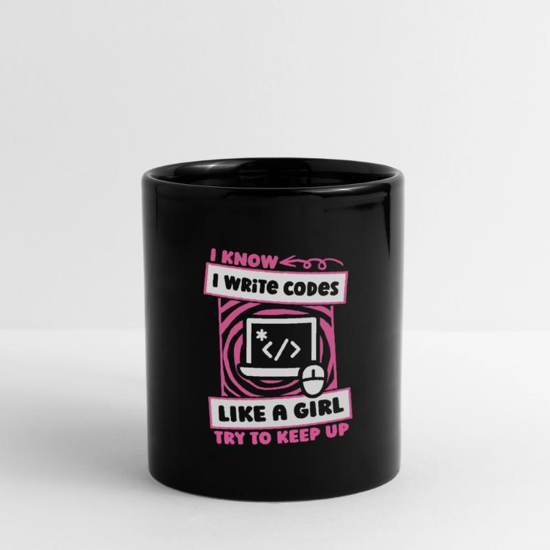 Developer Coder Programmer Girl Full Colour Mug
