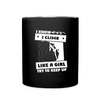 Climbing Climber Girls - Full Colour Mug - black - Front