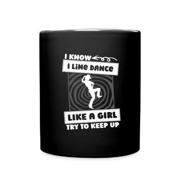 Line Dance Girls - Full Colour Mug - black - Front