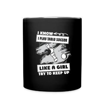 baby-foot filles baby-foot - Mug uni - noir - Devant