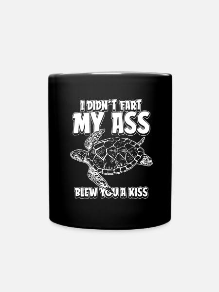 Schildkröte Humor - Tasse einfarbig - Schwarz
