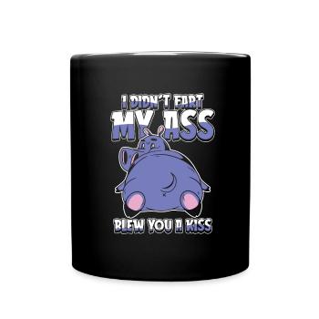 Hippopotamus Hippopotamus Funny - Full Colour Mug - black - Front