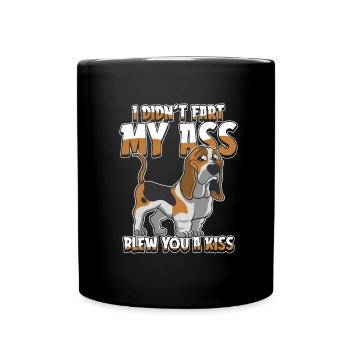 Bassett Dog Funny - Full Colour Mug - black - Front
