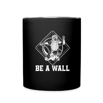Softball Fänger - Tasse einfarbig - Schwarz - Vorne