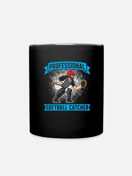 Softball Fänger - Tasse einfarbig - Schwarz