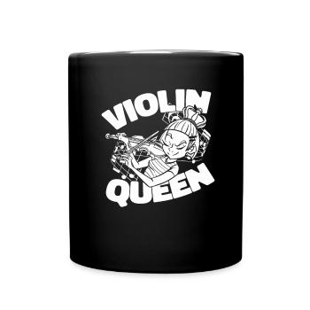Violon Reine du violon - Mug uni - noir - Devant