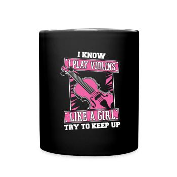 Violin Violin Funny - Full Colour Mug - black - Front