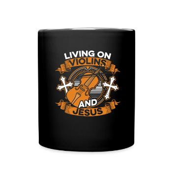 Violin Violin Christian - Full Colour Mug - black - Front