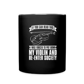 Violin Violin Funny - Full Colour Mug - black - Front