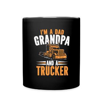 Chauffeur de camion Camionneur Grand-père - Mug uni - noir - Devant