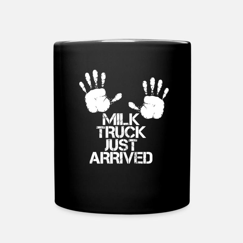 Lait de vache Drôle de wagon de lait - Mug uni - noir