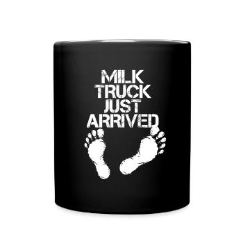 Chariot à lait drôle de lait de vache - Mug uni - noir - Devant