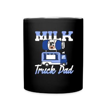 Cow Milk Papa Milk Cart - Full Colour Mug - black - Front