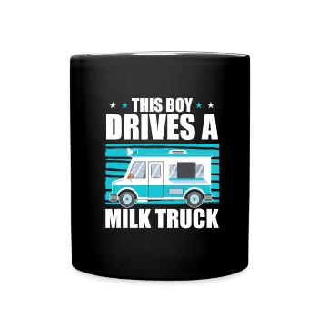 Cow Milk Milk Wagon - Full Colour Mug - black - Front