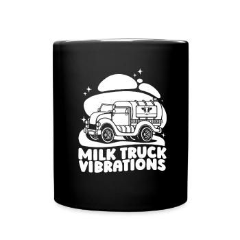 Cow Milk Vibrations Milk Cart - Full Colour Mug - black - Front