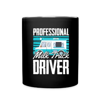 Wagon de lait de vache - Mug uni - noir - Devant