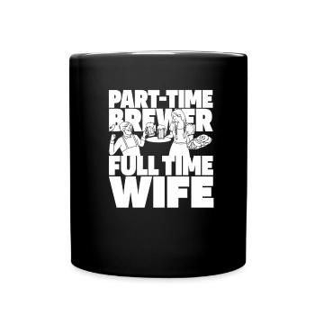 Bière artisanale Femme de bière artisanale - Mug uni - noir - Devant