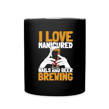 Bière artisanale Bière artisanale Amour - Mug uni - noir - Devant