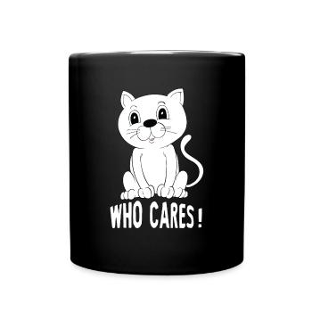 Katzen Mutter Miau Lustig Katzendame T-Shirt - Tasse einfarbig - Schwarz - Vorne
