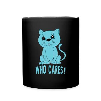 Katzen Mutter Miau Lustig Katzendame T-Shirt - Tasse einfarbig - Schwarz - Vorne