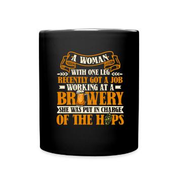 Bière artisanale Bière artisanale drôle - Mug uni - noir - Devant