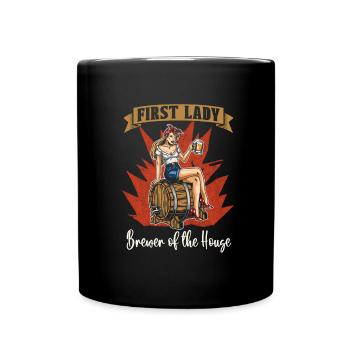 Craft Beer Craft Beer Lady - Full Colour Mug - black - Front