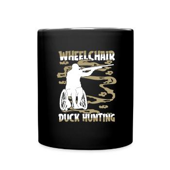 Duck Hunting Duck Hunting Wheelchair - Full Colour Mug - black - Front