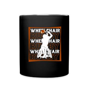 Rugby Rollstuhl - Tasse einfarbig - Schwarz - Vorne