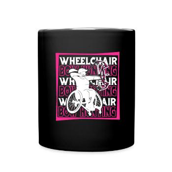 Bowhunting Bow Hunter Wheelchair - Full Colour Mug - black - Front
