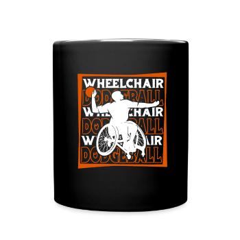 Fauteuil roulant de ballon chasseur - Mug uni - noir - Devant