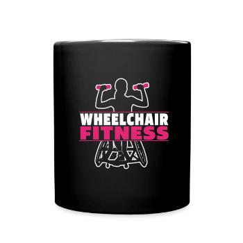 Fitness Rollstuhl - Tasse einfarbig - Schwarz - Vorne