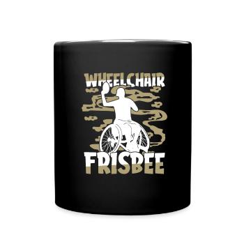 Frisbee Fauteuil roulant - Mug uni - noir - Devant