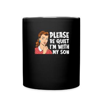 Maman Mère Fils - Mug uni - noir - Devant