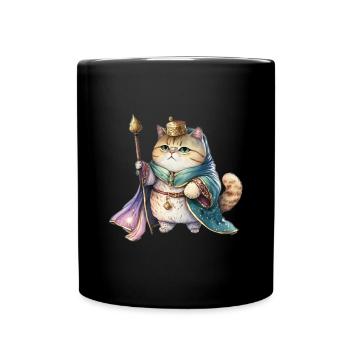 Chats Mère Miaou Roi Drôle Chat Dame T-Shirt - Mug uni - noir - Devant