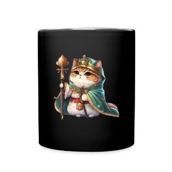 Chats Mère Miaou Roi Drôle Chat Dame T-Shirt - Mug uni - noir - Devant