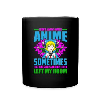 anime girl kawaii otaku manga - Mug uni - noir - Devant