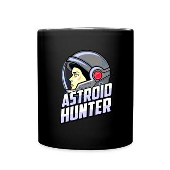 Weltraum Weltall Astronaut Astroid Umleitung - Tasse einfarbig - Schwarz - Vorne
