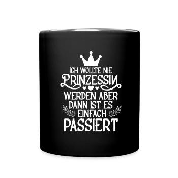 Prinzessin Krone - Tasse einfarbig - Schwarz - Vorne