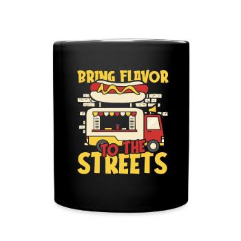 Street Food Hotdog - Full Colour Mug - black - Front