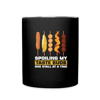 Street food skewers - Full Colour Mug - black - Front