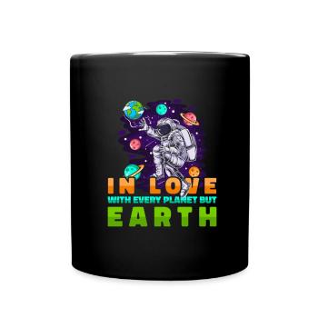 Space Space Earth Space Colonization - Full Colour Mug - black - Front